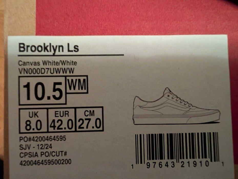 Кеди Vans Brooklyn LS розмір 42