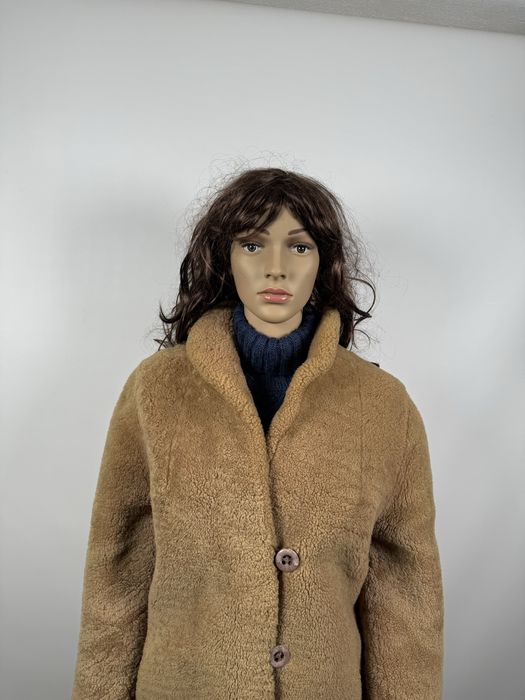 Lubelskie Zakłady Futrzarskie vintage brązowe futerko kurtka miś M