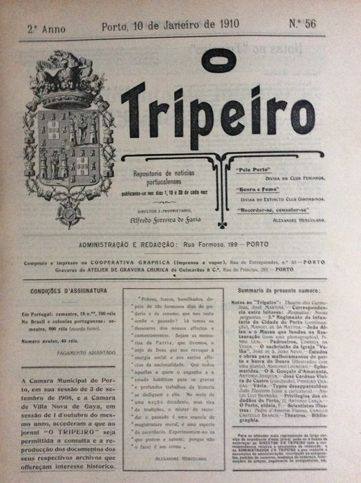Um pouco da história do Porto e arredores, 1910. Excel. preço