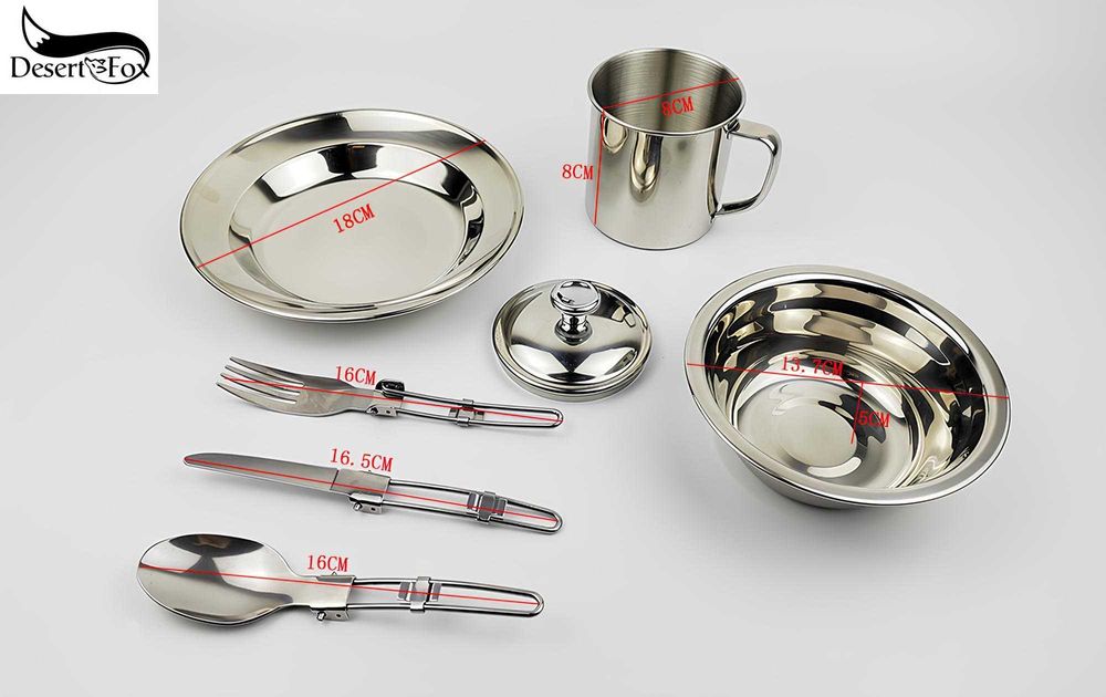Індивідуальний набір кухонного посуду нержавіюча сталь DesertFox