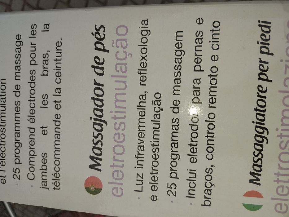 Massajador pés eletroestimulação