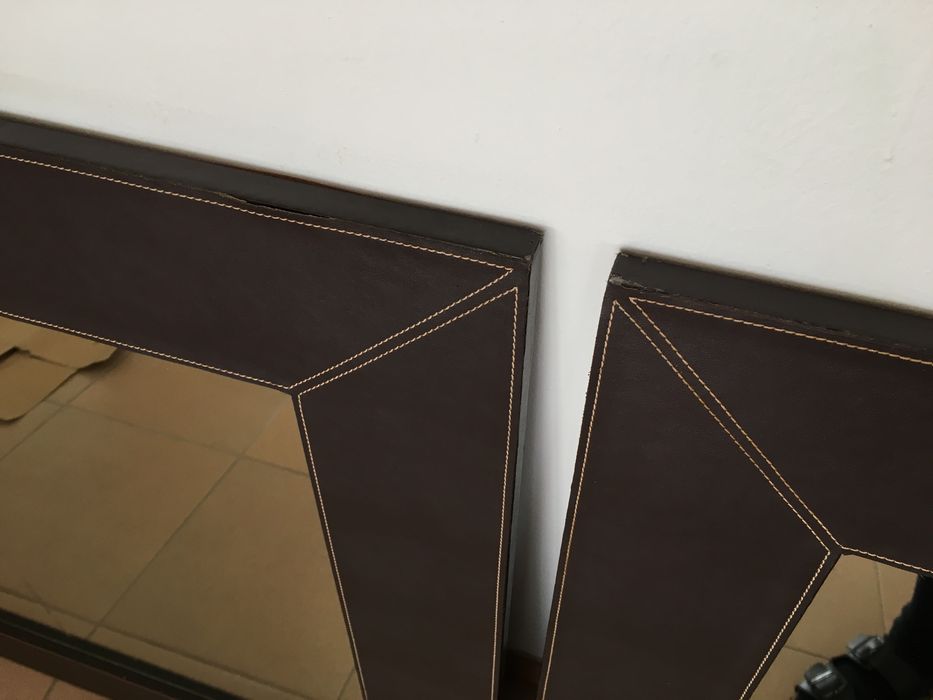 Espelho (espelhos couro pele sintetica) - NOVOS