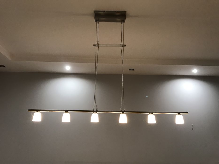 Lampa wisząca sufitowa 6 punktowa nad stół blat IKEA Tidig