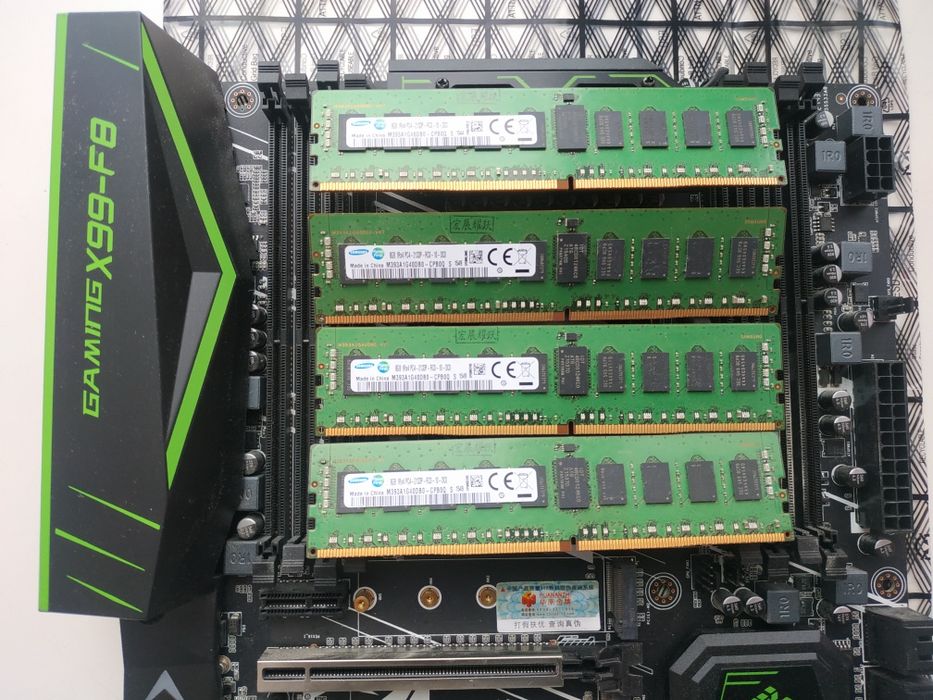 Комплект материнська плата LGA 2011-3 Huananzhi QD4/F8 Xeon 2666V3 32G