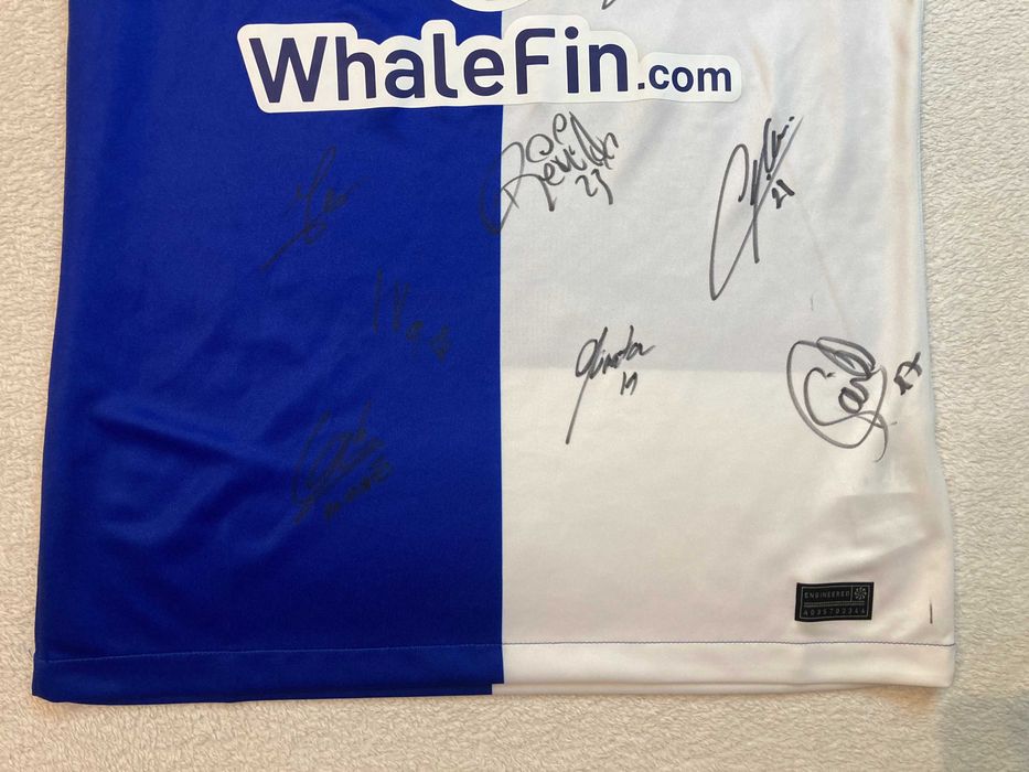 Koszulka Atletico Madrid z autografami Morata, Griezmann, de Paul, ...
