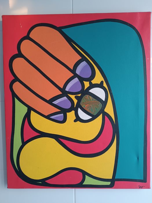 Quadro pintado à mão