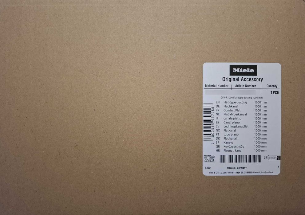 Miele kanał płaski do okapów kuchennych DFK-R 1000
