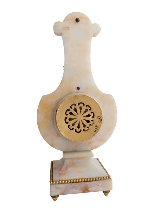 Relógio Pêndulo Mármore Branca Bronze Luís XVI, Século XIX