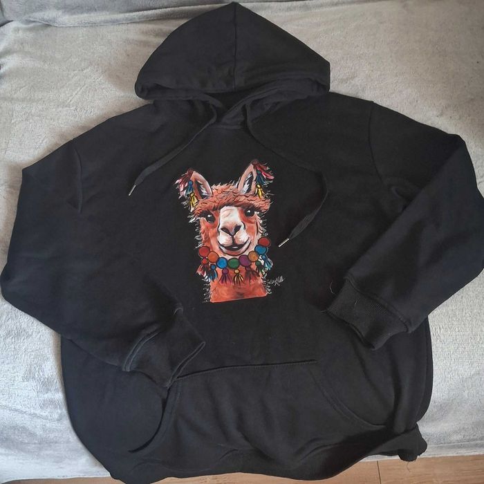 Bluza czarna kangurka alpaka