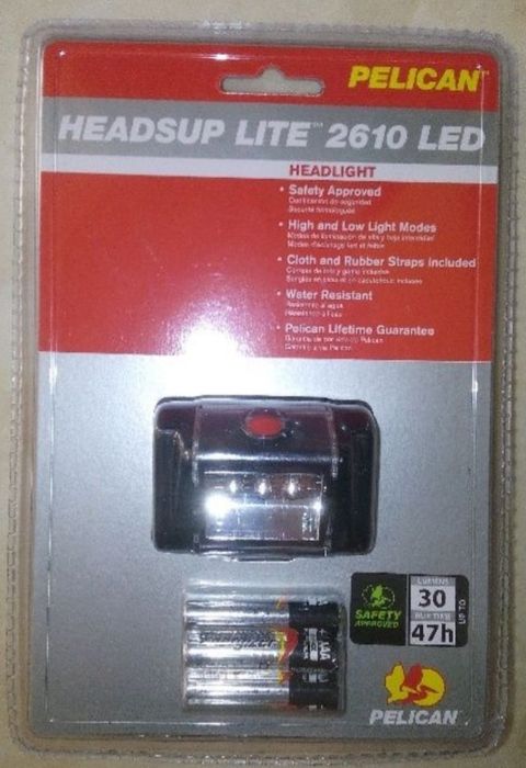 Налобный фонарь Pelican headsup Lite 2610 LED светодиодный