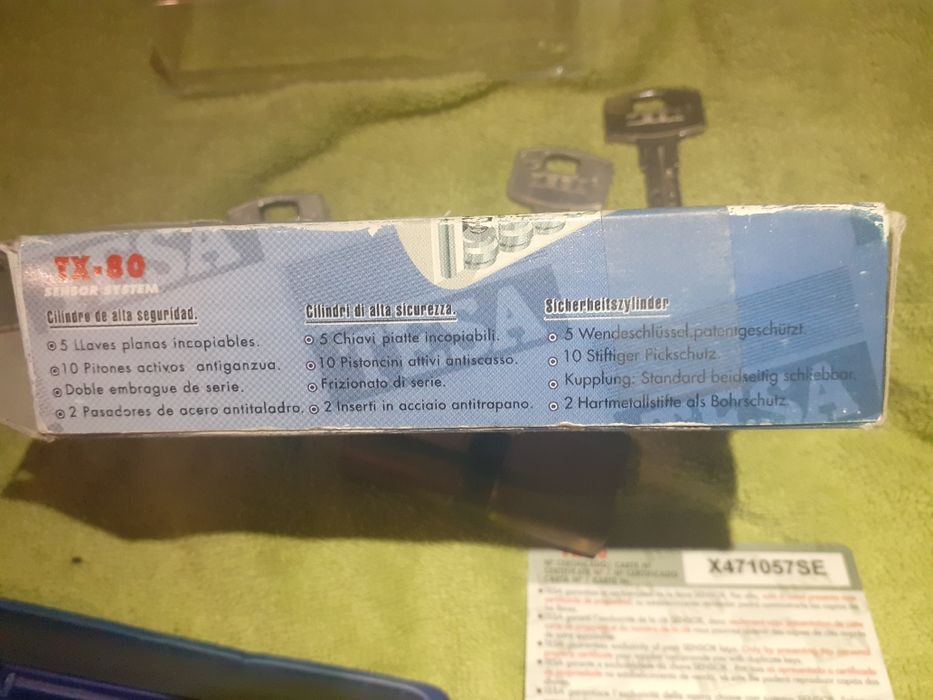 Canhão de fechadura de cilindro duplo, usado. porta de aluminio /chapa