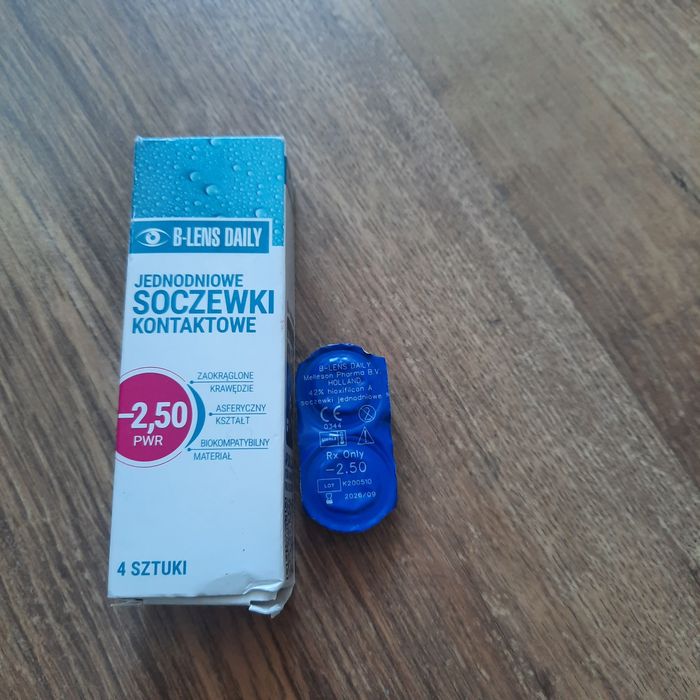 Dwie soczewki jednodniowe -2,50