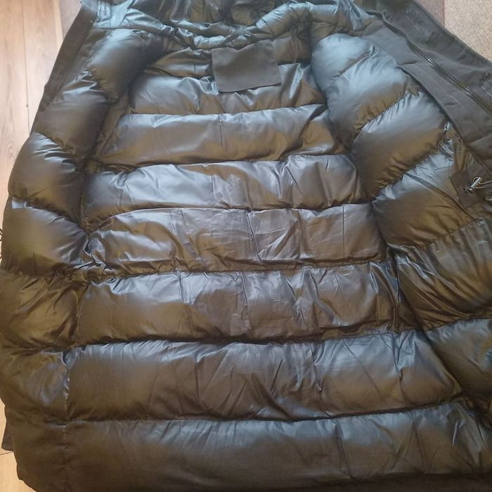 Parka z kapturem z futerkiem meska