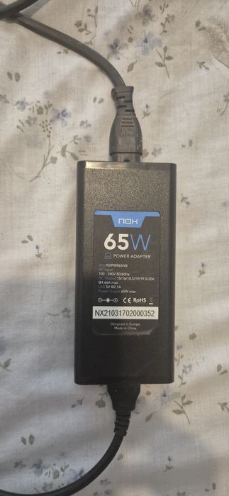 Carregador Universal NOX 65W para Portátil – NOVO