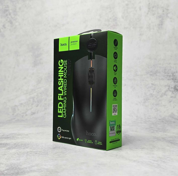 Миша USB ігрова Hoco GM19 Enjoy RGB Colorful Нова Гарантія 12 міс