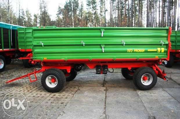Przyczepa  PRONAR T672 8 t / 14,7 m³ dostępna od ręki full opcja