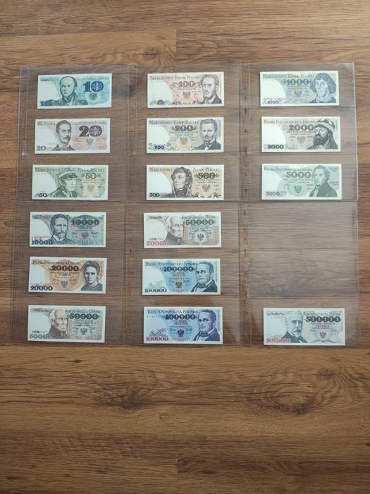 Sprzedam zestaw Polskich banknotów z PRL w stanie UNC