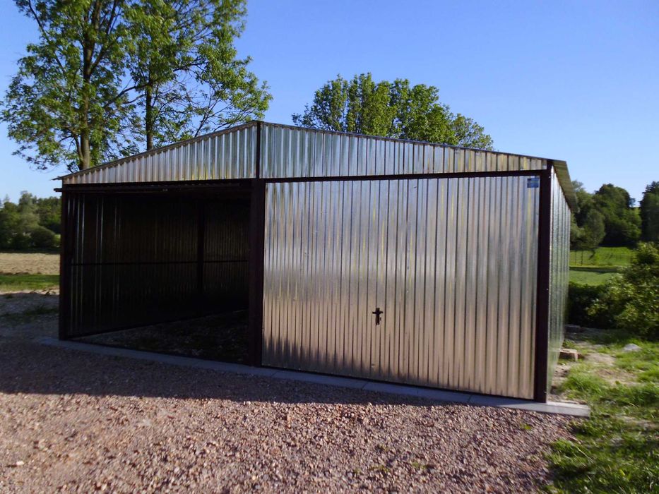 Garaż blaszany Blaszak 6x5 Ocynk