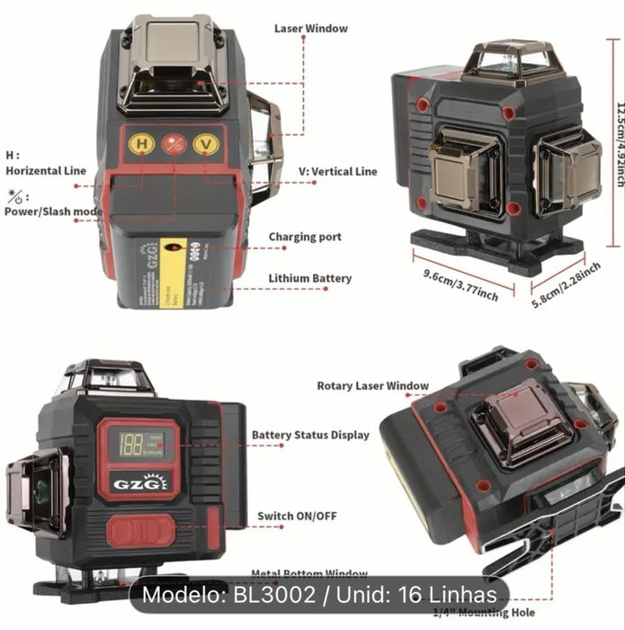 Nivel laser 16 linhas NOVO