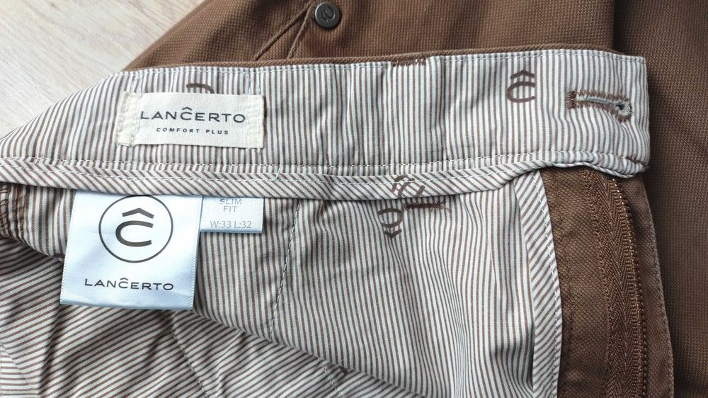 Spodnie chino Lancerto Dennis – nowe, beżowe