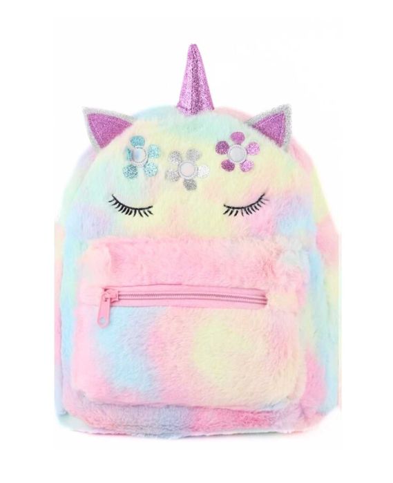 Puszysty plecak dziecięcy Unicorn Jednorożec tęczowy Rainbow