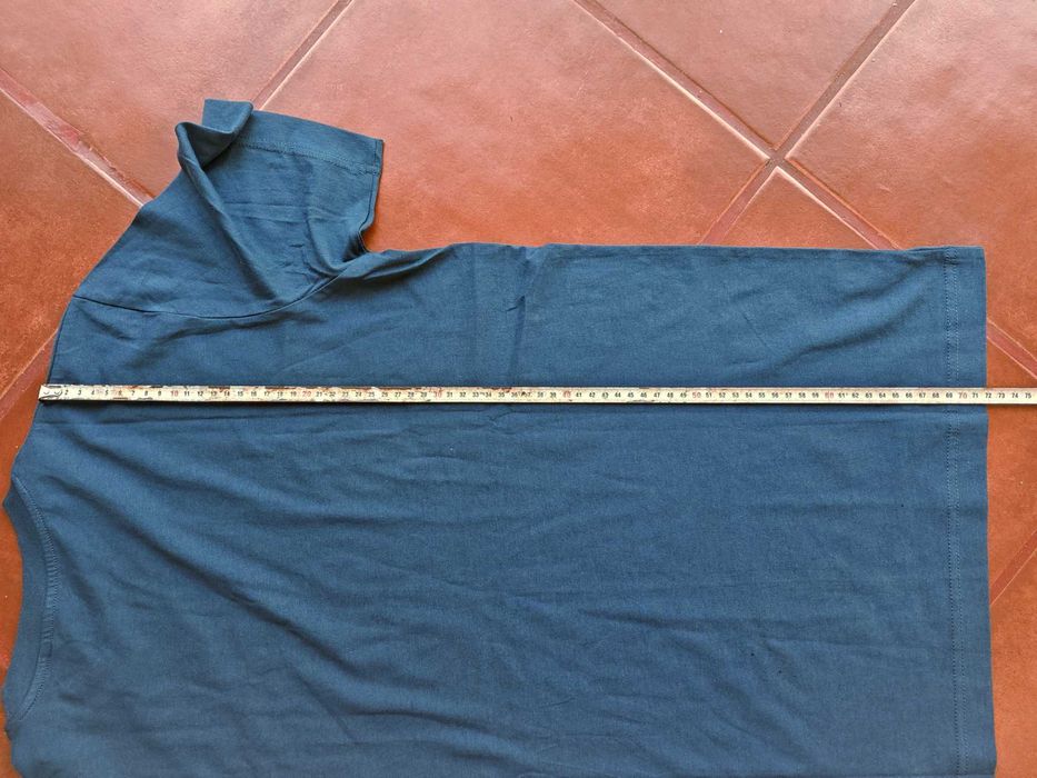 T-shirt Tom Tailor, nova, 100% algodão, azul, tamanho L