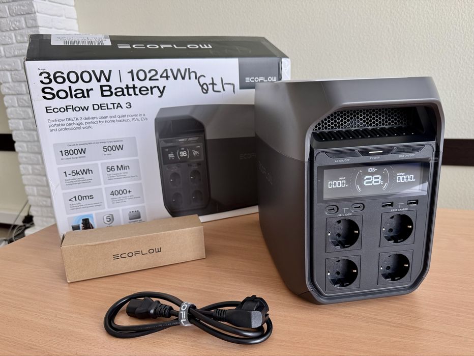 Зарядная станция Ecoflow Delta 3 EU 1800W 1024Wh из Германии в Киеве