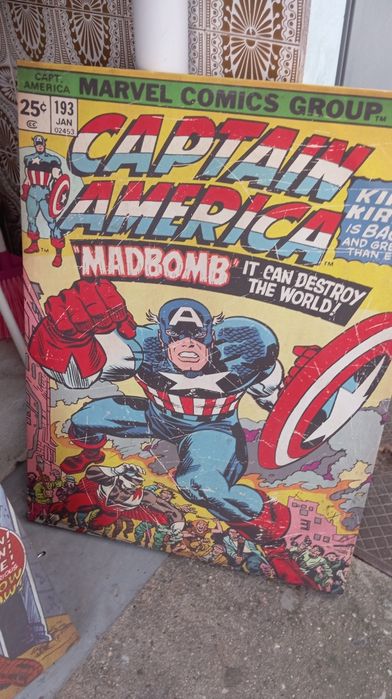Quadros  em tela captain america  iron man etc