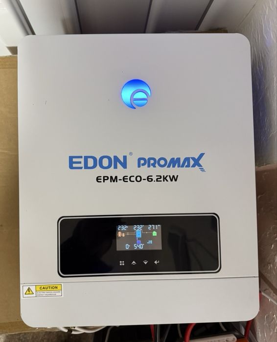 Edon 6.2 proMax, гібридний інвертор, 48в, Lifepo4, Tik-Tok svitloteplo