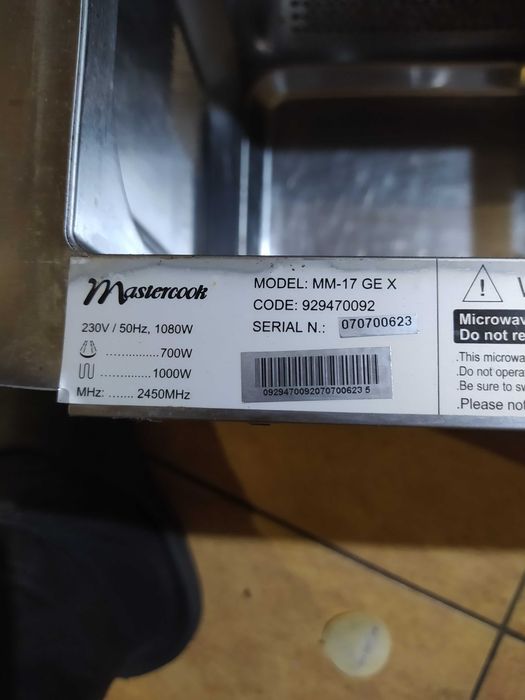 Panel sterujący do Mikrofalówki Mastercook model MM 17 GEX