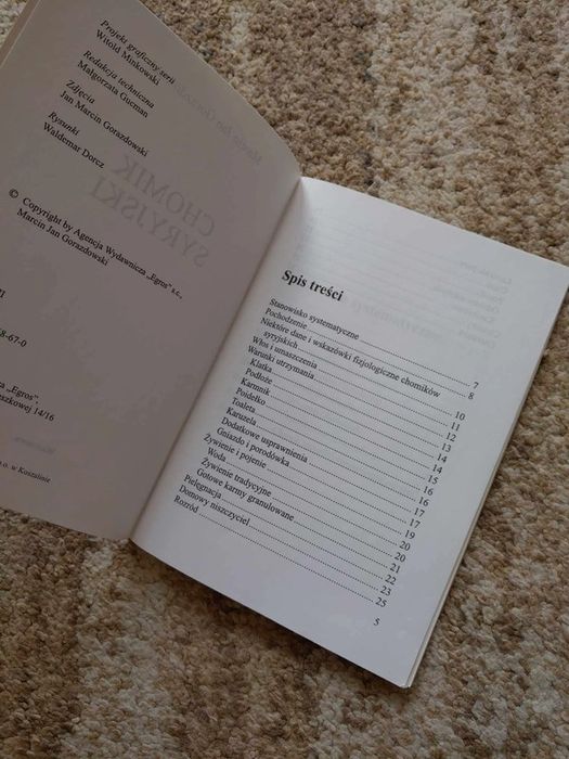 Chomik syryjski książka o gryzoniach chomikach Gorazdowski