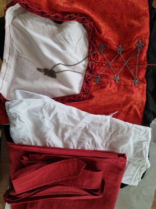 Strój ludowy, Dirndl sukienka bawarska maxi z bluzką 3-częśc. rozm 44