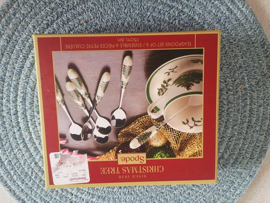 Conjunto de 6 talheres de chá da marca Spode - Novos