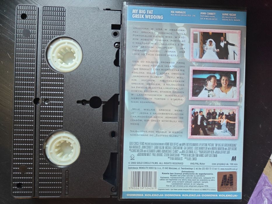 Moje wielkie greckie wesele VHS film magnetowid