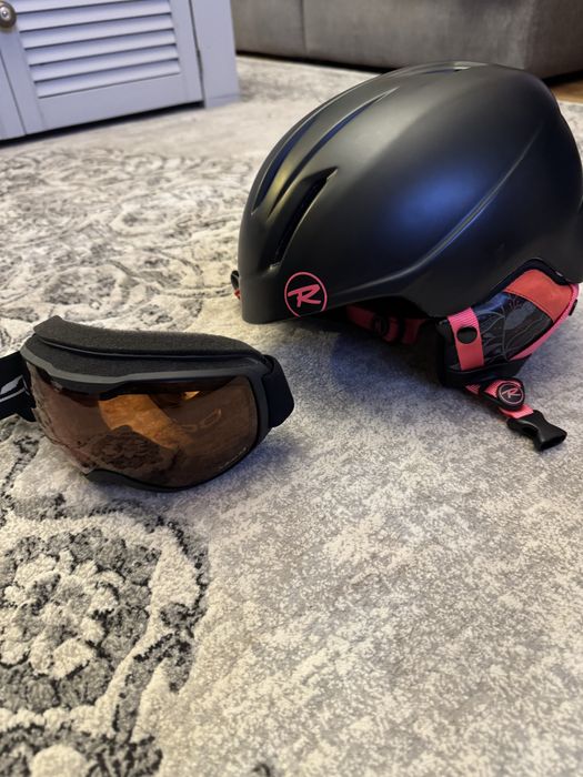 Rossignol RH2 Flower rozm M/L + gogle Julbo, kask damski. Jak nowy!