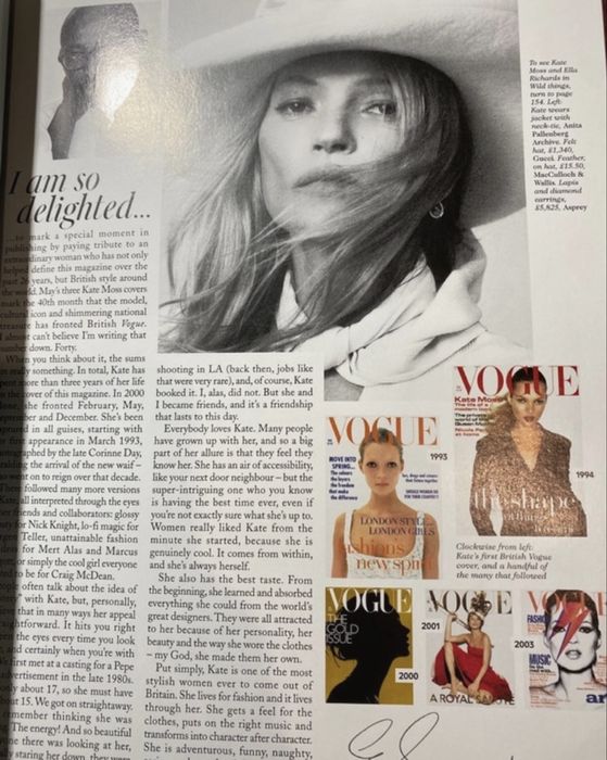 Vogue magazyn z Kate Moss na okładce, unikat
