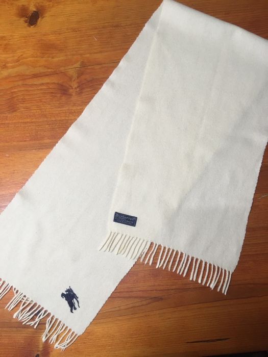 Cachecol branco cachemira Burberry