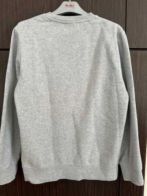 Bluza męska H&M z nadrukiem z przodu XS szara casual