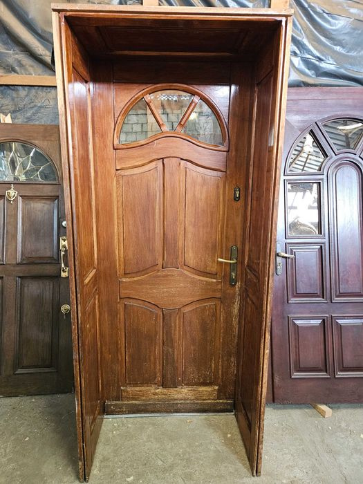 DRZWI Zewnętrzne Dębowe Drewniane Dąb Wejściowe 95x220cm