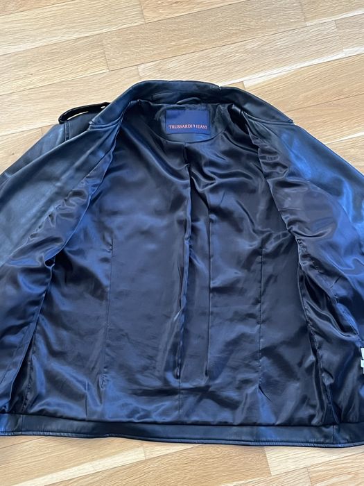 Kurtka ekoskóra Trussardi Jeans 44 czarna