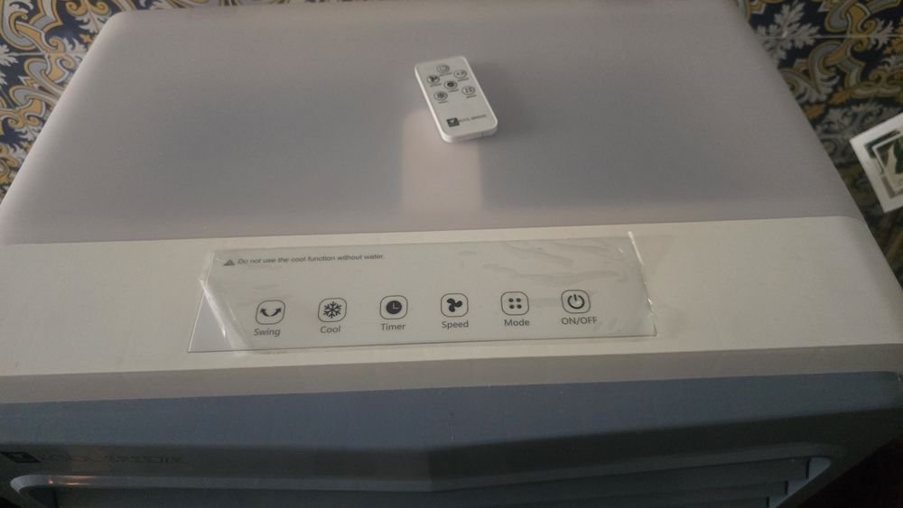 VENTILADOR DE AR ​​c/humidificador  e comando 200W 60 LITROS