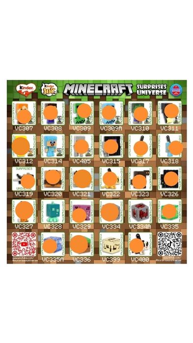 Обмін кіндер майнкрафт