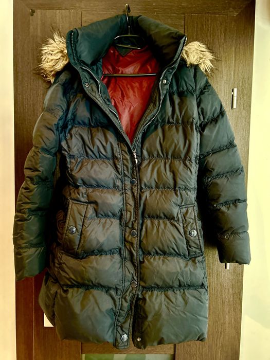 MEGA kurtka puchowa płaszczyk naturalny puch Tommy Hilfiger - L