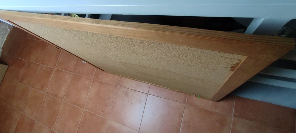 Quadro placa cortiça com moldura de madeira organização A90cm  L110cm