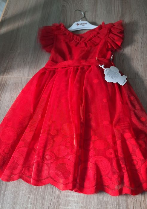 Sukienka wizytowa czerwona 122