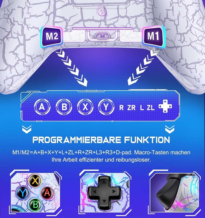 Pad bezprzewodowy kontroler z RGB do Nintendo Switch, PC