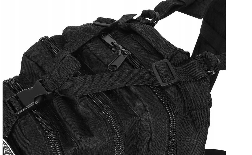 DUŻY Plecak wojskowy militarny survival czarny