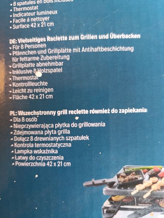 Grill elektryczny Raclette