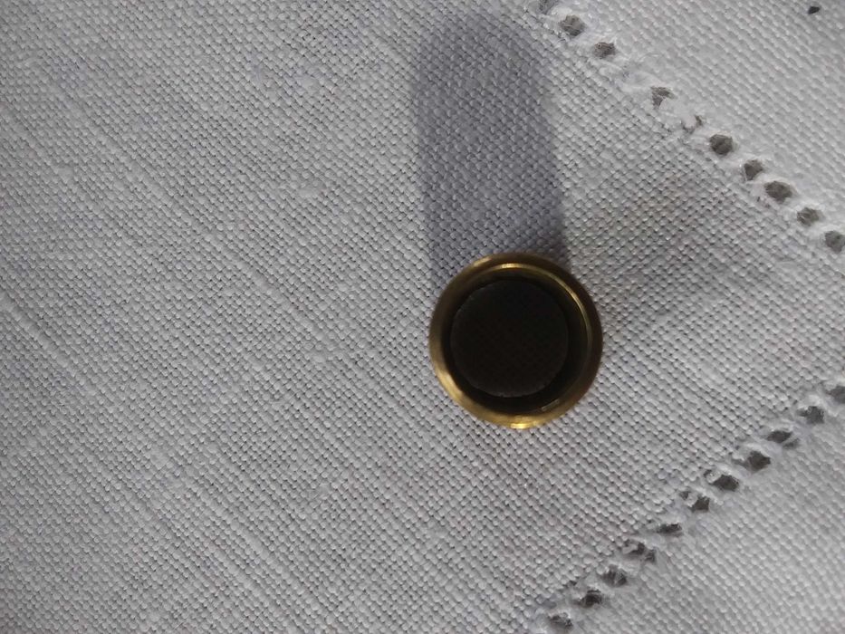 Obraczka koralik z brazu, slowianska bizuteria, ornament