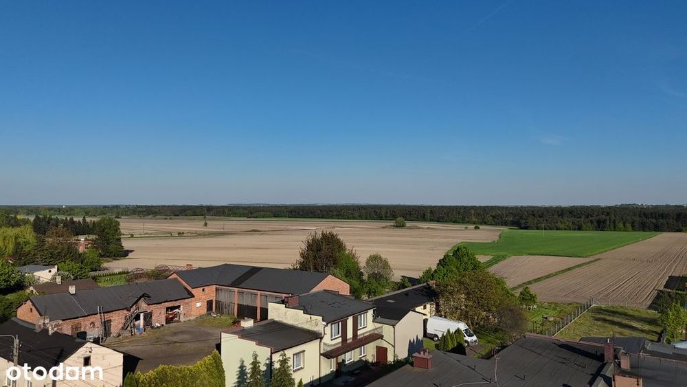 Dom z garażem, bud. gospodarczymi i działką rolną